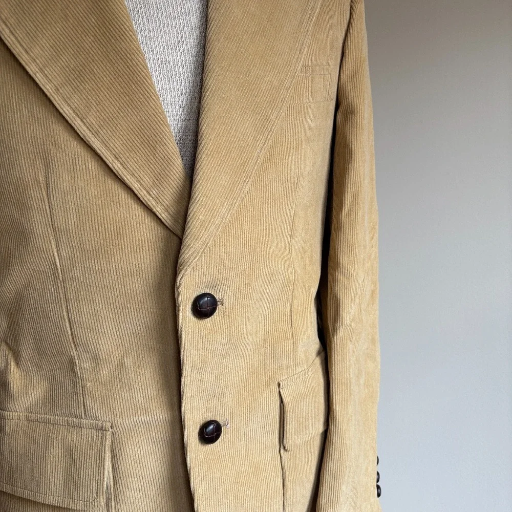 Montgomery Ward Corduroy Blazer Vintage Sport Coat Jacket Sz 38 M Made‎ in Japan